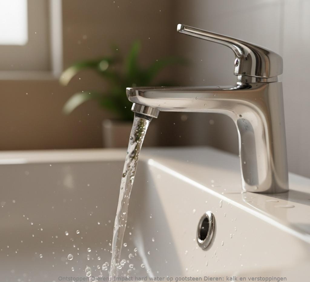 Impact hard water op gootsteen Dieren: kalk en verstoppingen